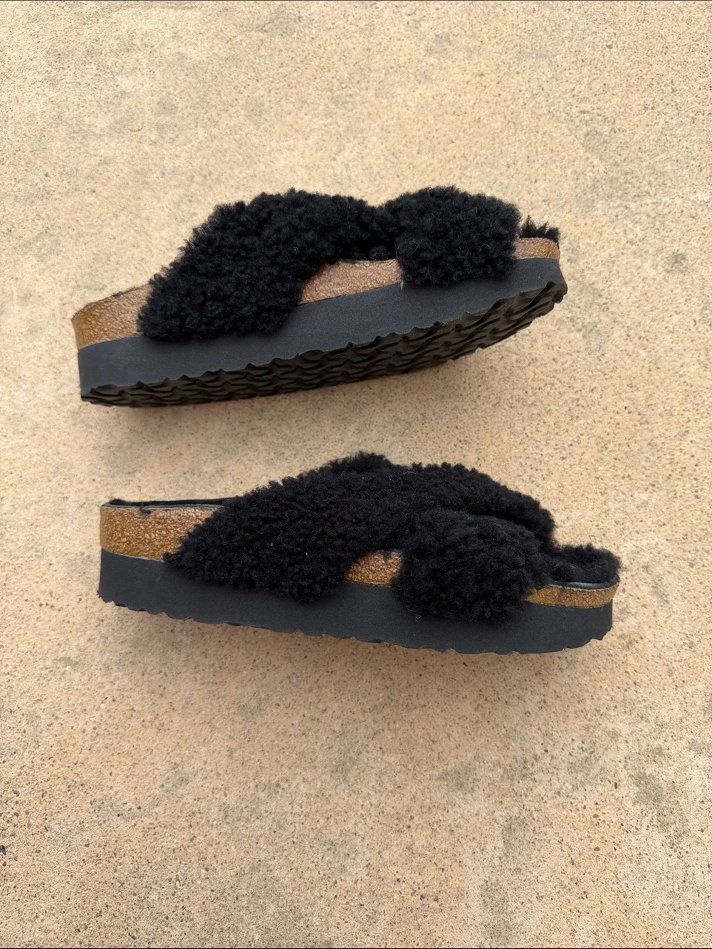 Birkenstock Papillio Women's Shearling Slide Sandals Size 8